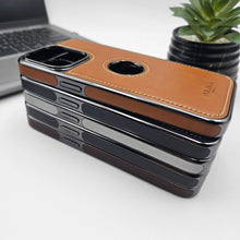 Load image into Gallery viewer, iPhone 15 Series PU Leather Logo Cut Case