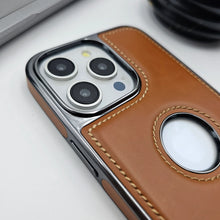 Load image into Gallery viewer, iPhone 15 Series PU Leather Logo Cut Case