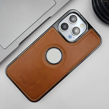Load image into Gallery viewer, iPhone 14 Series PU Leather Logo Cut Case
