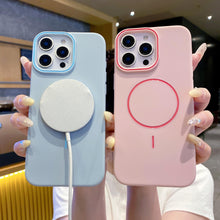 Load image into Gallery viewer, iPhone 14 Series Luxury Frosted Magnetic Silicone Case
